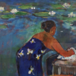 Acryl schilderij, Maya Wildevuur, Sir Lanka, 1999